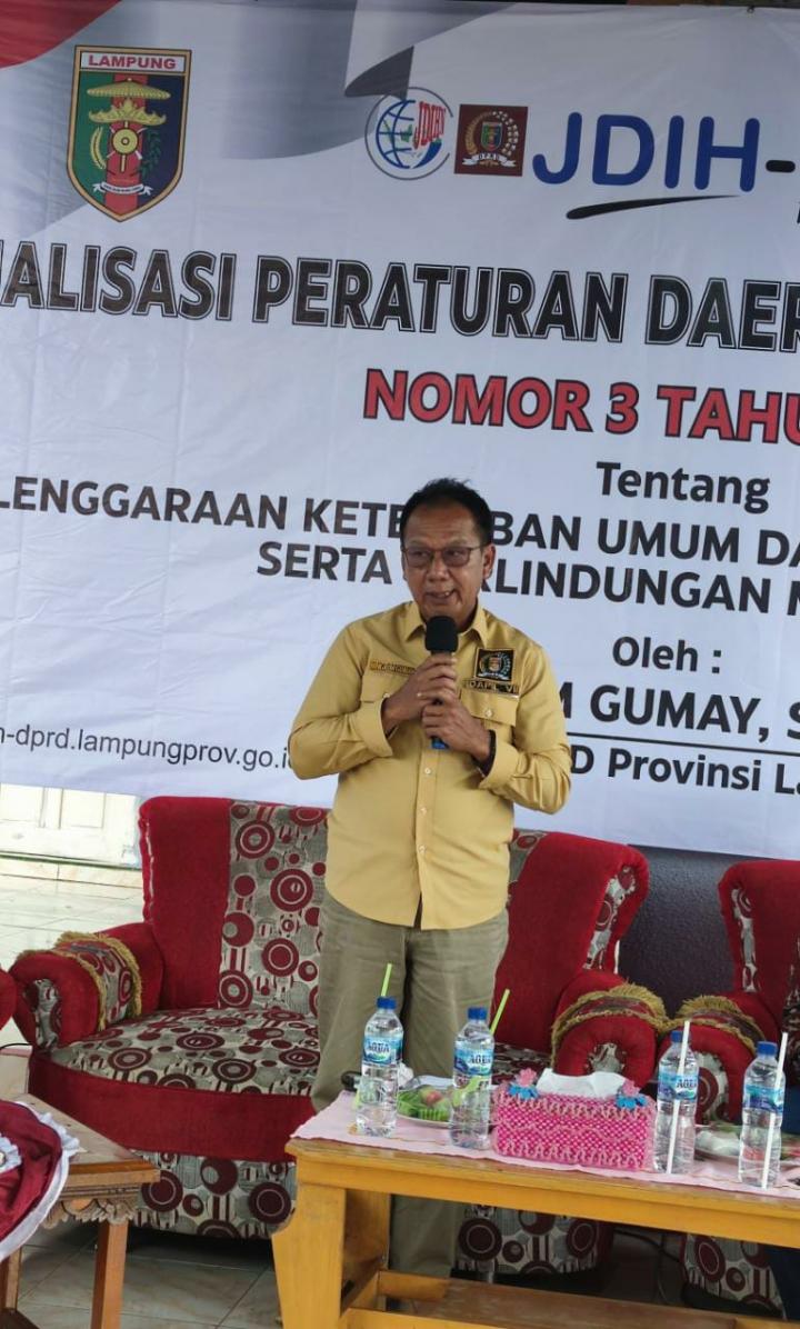 Ketua DPRD Provinsi Gelar Sosialisasi Peraturan Daerah (Sosperda)